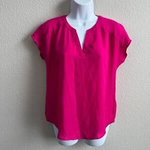 New Banana Republic Factory Bright Pink Top Women's XS Dolman Sleeve Relaxed